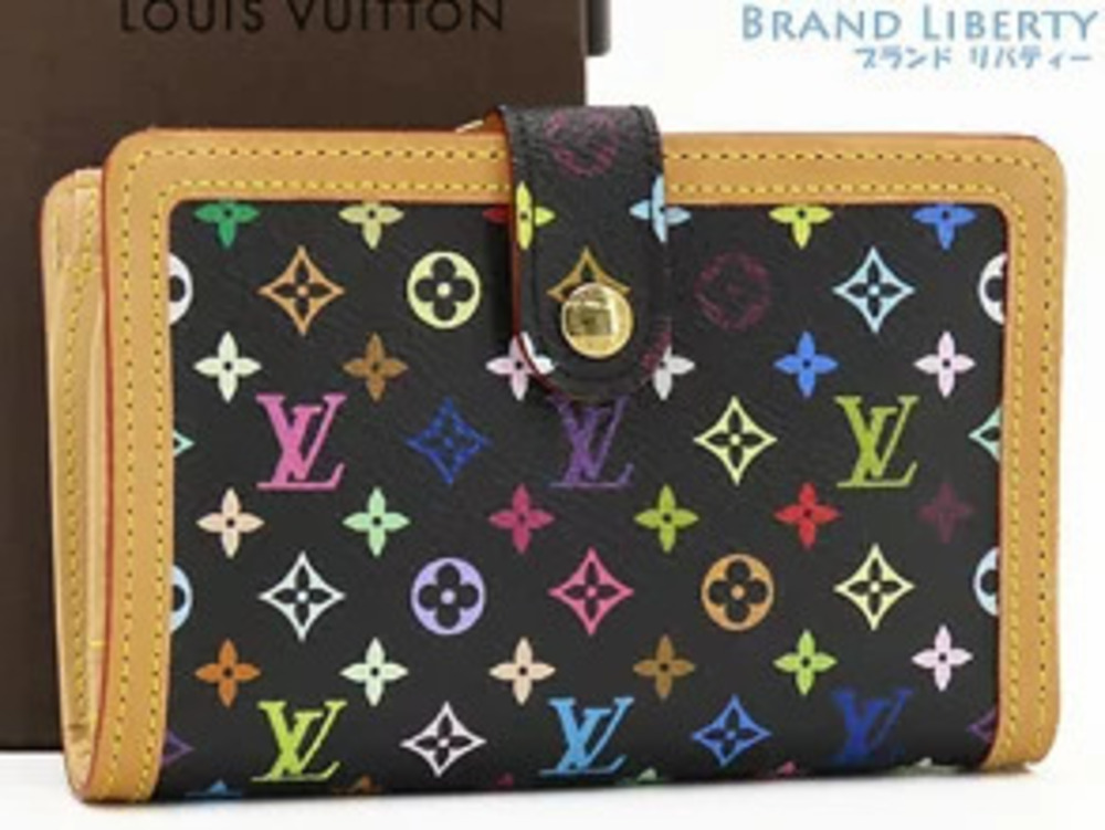 Louis Vuitton Monogram Multicolor Portemonnaie Billet Viennois Bi fold Coin